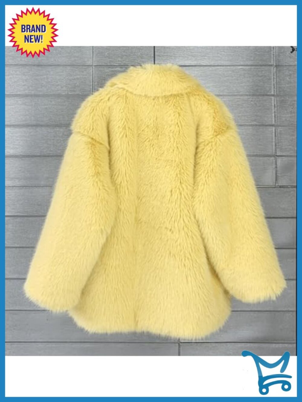 Faux Fur Parka Long Coat with Sleeves Overcoat - Picture 2 of 6